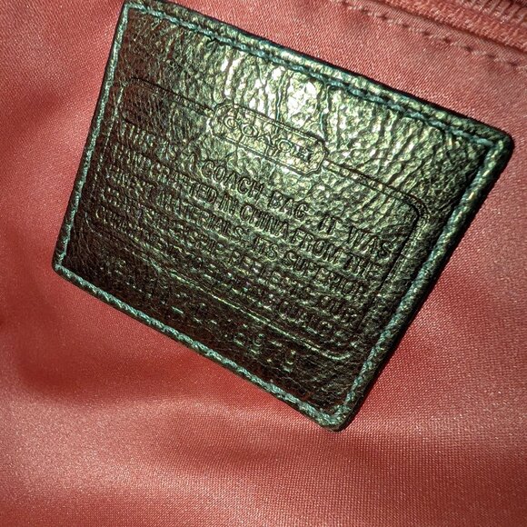 Vintage Coach Signature Jacquard Tote – Khaki/Gold  – Like NEW w/Box & Tissue - Picture 2 of 6